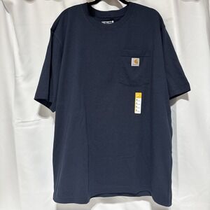 Carhartt Loose Fit Heavyweight Short Sleeve Pocket T-Shirt Size XL‎ Blue